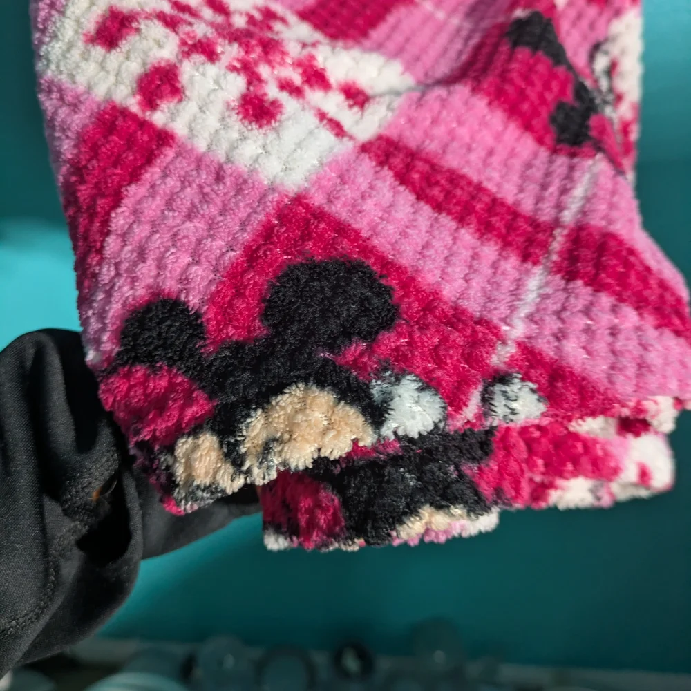 Disney Pink and Black Minnie‎ Mouse Waffle Lounge Pants - Picture 6 of 10